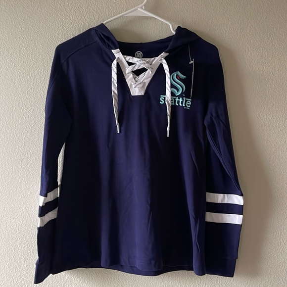 NHL Tops - NHL team apparel Seattle Kraken long sleeve shirt hoodies, nwt!